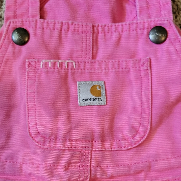 Carhartt Girl's Loose Fit Canvas Overalls Flowers - Picture 3 of 5